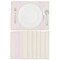 Set of 6 Placemats 16.5 x 12.6 in, Beige Pink Striped Washable Place Mats for Kitchen & Dining Table Decoration
